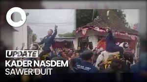 Aksi Sawer Uang Kader NasDem di Kantor KPU Garut