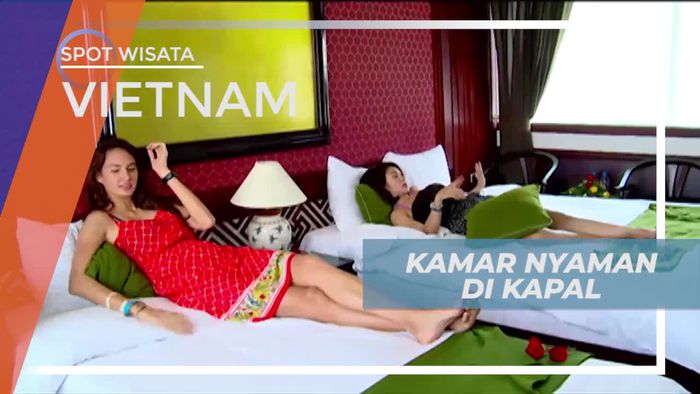 Bersantai di Kamar Nyaman di Dalam Kapal, Vietnam