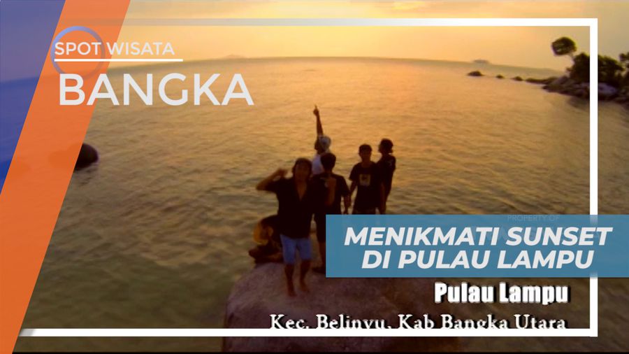 Menikmati Indahnya Seberkas Sinar Sunset di Pulau Lampu, Bangka