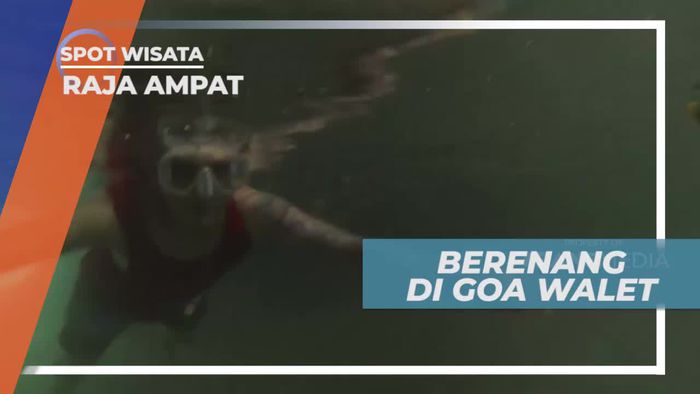 Berenang Menuju Goa Walet Raja Ampat