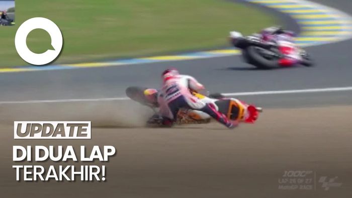 Detik-detik Marc Marquez Jatuh, Padahal Sedikit Lagi Podium