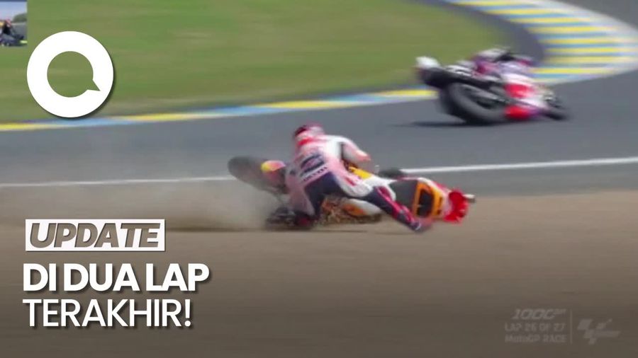 Detik-detik Marc Marquez Jatuh, Padahal Sedikit Lagi Podium