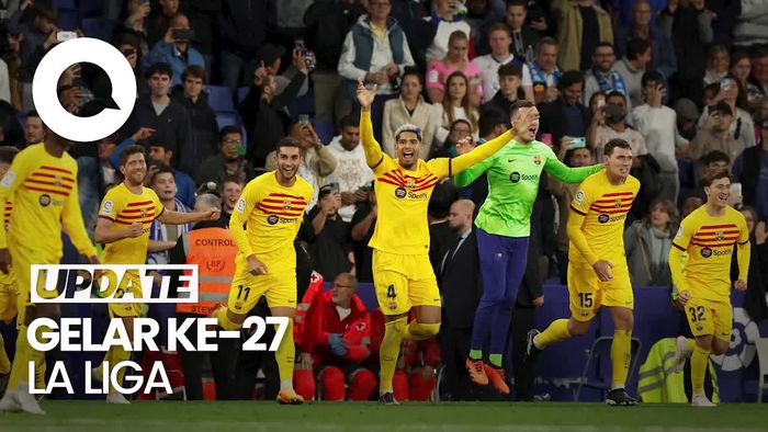 Bungkam Espanyol 4-2, Barcelona Jadi Juara La Liga!