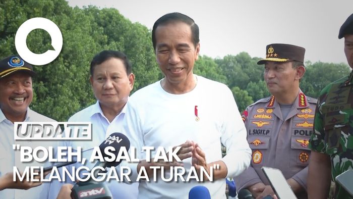 Jokowi Ditanya Menteri Nyapres: Tanya ke Pak Prabowo