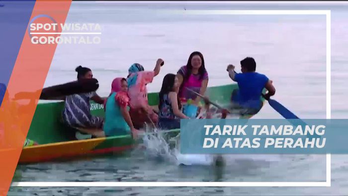 Tarik Tambang di Atas Perahu, Lomba Unik di Gorontalo