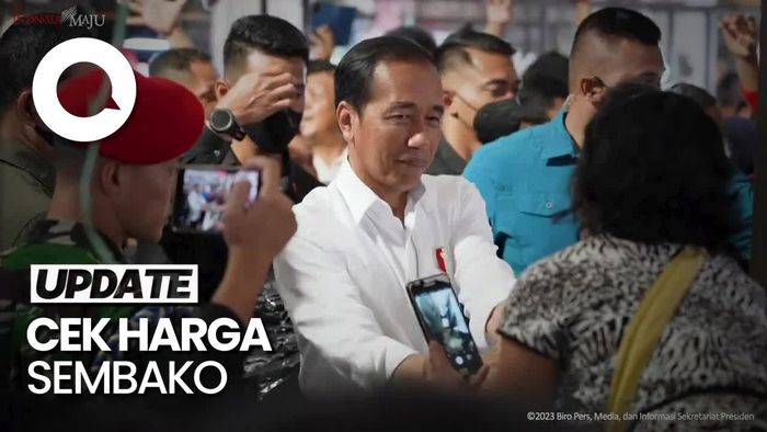 Jokowi Kunjungi Pasar di Jambi, Singgung Harga Telur Naik