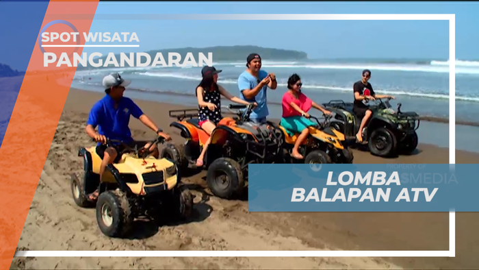 Adu Cepat, Tancap Gas Balapan Seru ATV di Tepi Pantai, Pangandaran