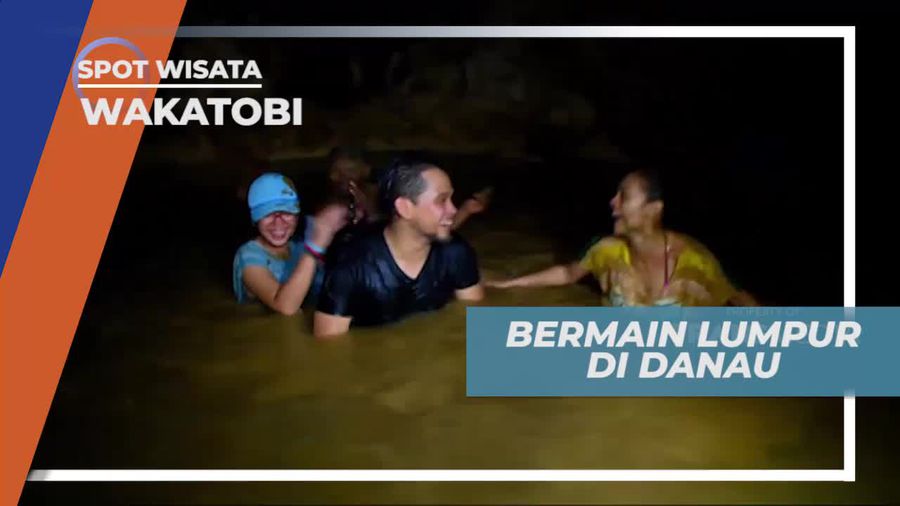 Bermain Lumpur di Danau Goa Kelelawar Wakatobi 