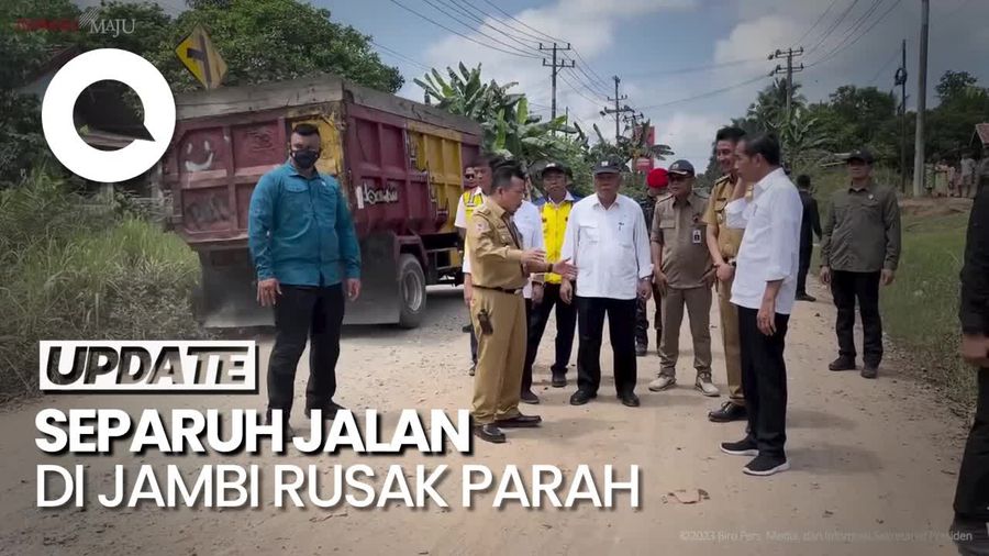 Jokowi Sidak Jalan Rusak di Jambi-Ambil Alih Perbaikan 