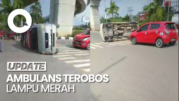 Viral Ambulans Berisi Jenazah Terguling-Terbalik Usai Diseruduk Ayla