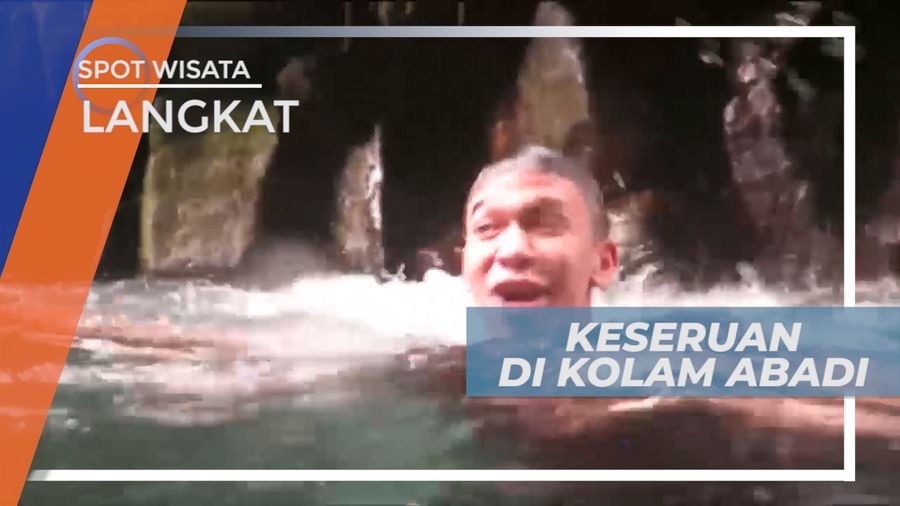 Seru-seruan Habiskan Waktu Bermain Air di Kolam Abadi, Langkat