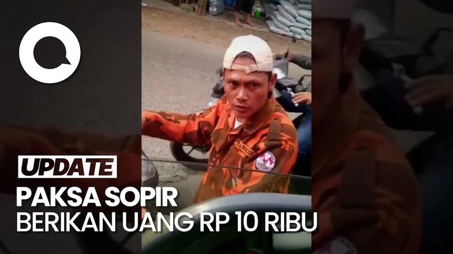 Aksi Pria Berbaju Ormas Palak Sopir Berujung Diburu Polisi