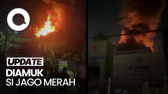 Penampakan Kebakaran Hebat di Sekolah Tahfiz Quran Makassar