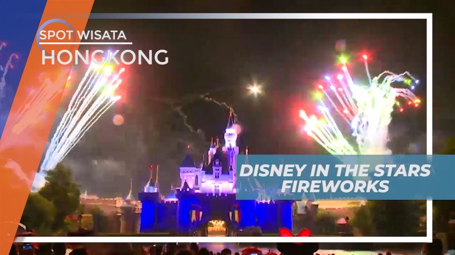 Menikmati Gemerlap Warna-warni Cantik Disney In The Stars Fireworks, Hongkong