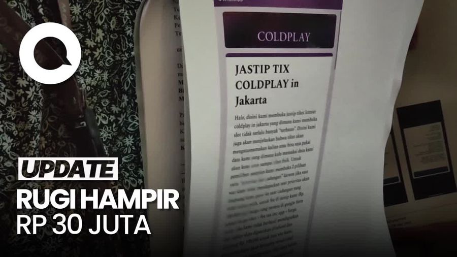 14 Korban Penipuan Tiket Konser Coldplay Lapor ke Bareskrim