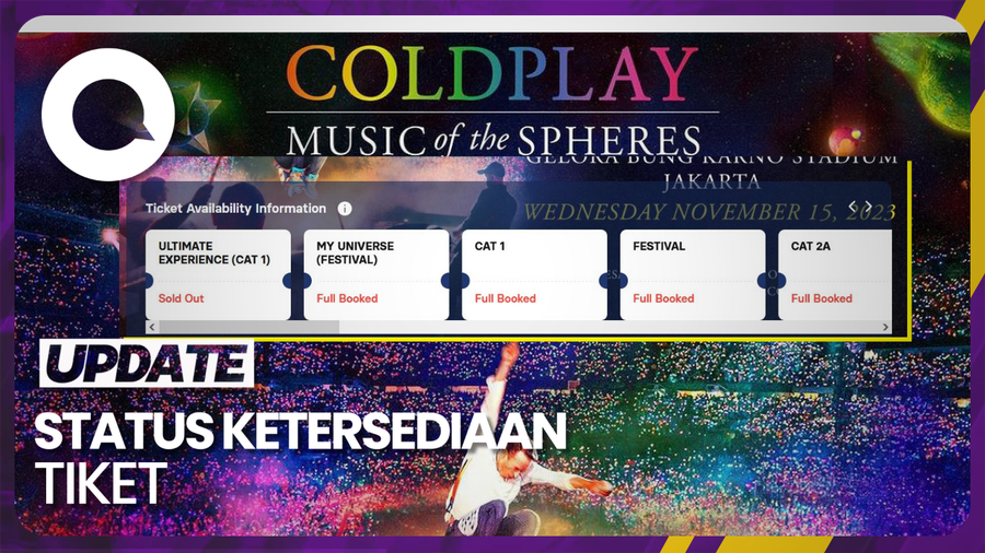 Tiket Coldplay Seharga Rp 11 Juta Sold Out
