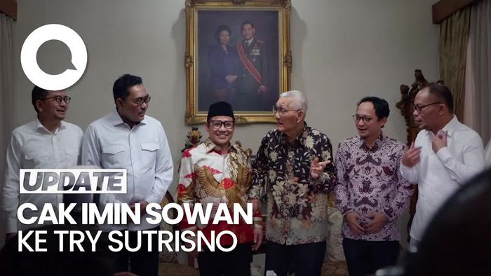 Momen Cak Imin Sowan dan Disambut Hangat Try Sutrisno