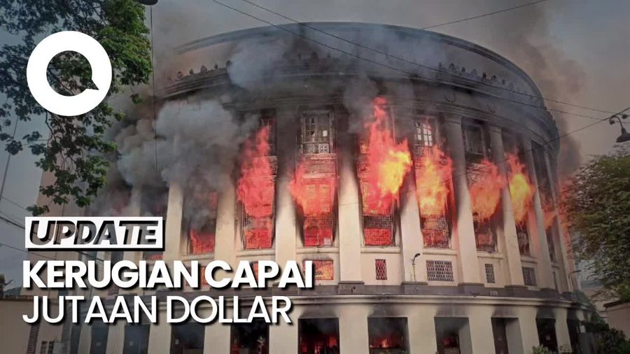 Kebakaran Hebat Melanda Kantor Pos Bersejarah Di Manila