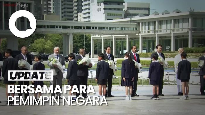 Momen Jokowi Beri Penghormatan untuk Korban Bom Atom Hiroshima 