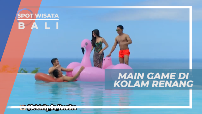 Seru-seruan Habiskan Waktu, Bermain Game di Kolam Renang, Bali