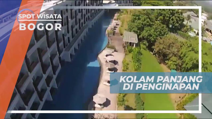 Melihat Desain Unik Kolam Panjang di Penginapan Bogor