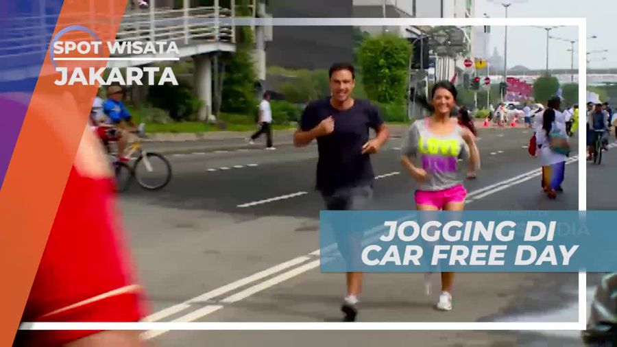 Jogging Menyusuri Kawasan Car Free Day Jakarta