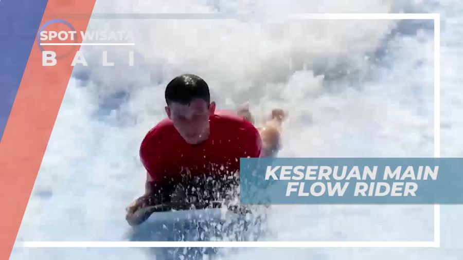 Jatuh Bangun, Keseruan Bermain Flow Rider di Nusa Dua Bali