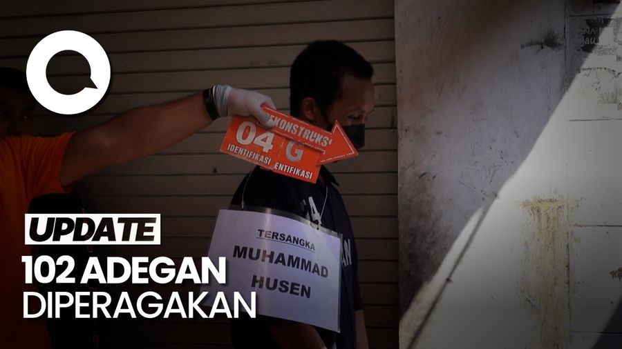Husen Tersangka Mutilasi Bos Galon Jalani Rekonstruksi