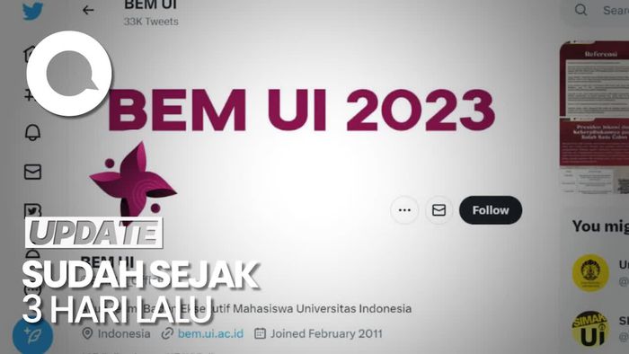 Diduga Diretas Usai Kritik Jokowi, Akun Twitter BEM UI Belum Bisa Diakses