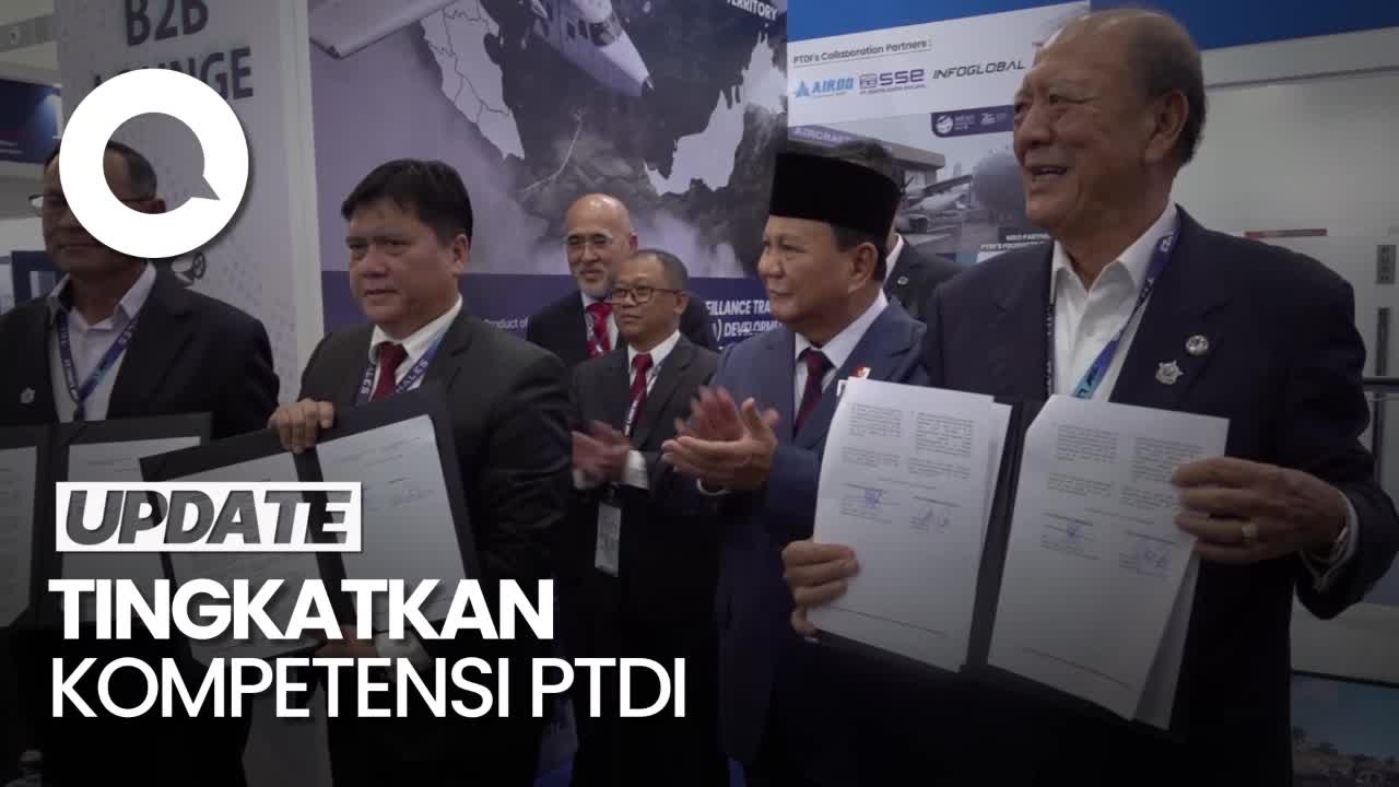 Prabowo Jadi Saksi Teken MoU PTDI Dan Malaysia Untuk Pasarkan Pesawat RI