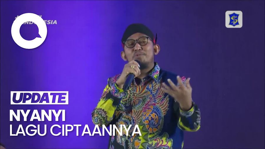 Momen Bupati Sumenep Achmad Bernyanyi di Gelaran Demi Indonesia