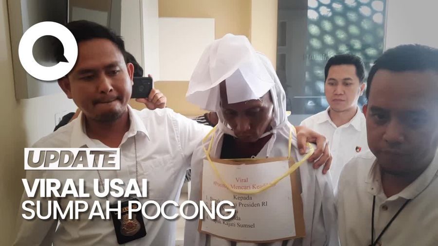 Tersangka Cabul di Palembang Ditangkap saat Jalan Kaki Berkostum Pocong