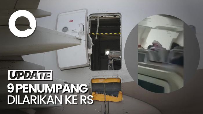 Momen Pintu Pesawat Asiana Airlines Terbuka Sesaat Sebelum Landing