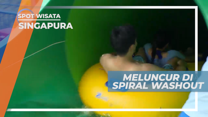 Meluncur Seru Dengan Wahana Spiral Washout Singapura