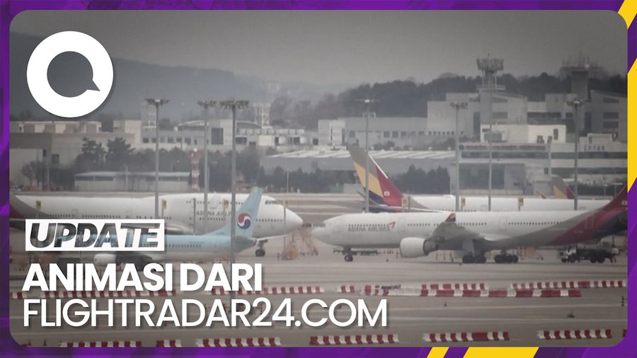 Jalur Penerbangan Saat Pintu Pesawat Asiana Airlines Terbuka Sebelum Mendarat