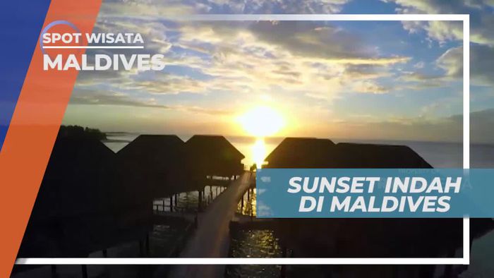 Suasana Romantis Menikmati Panorama Sunset di Maldives