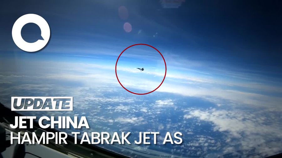 Momen Jet Tempur China Manuver Agresif Dekat Pesawat Pengintai AS