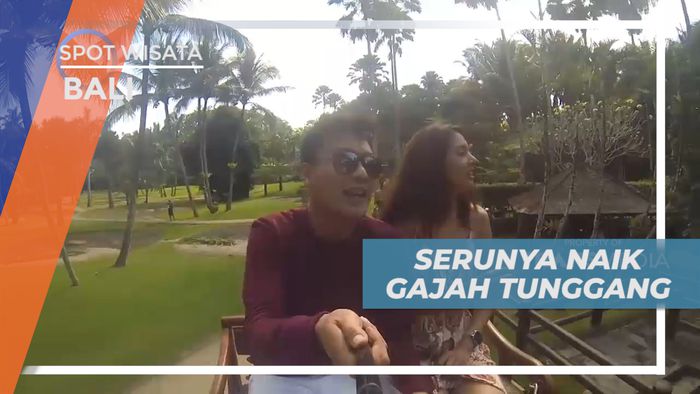Sensasi Seru Melewati Kubangan Naik Gajah Tunggang, Bali