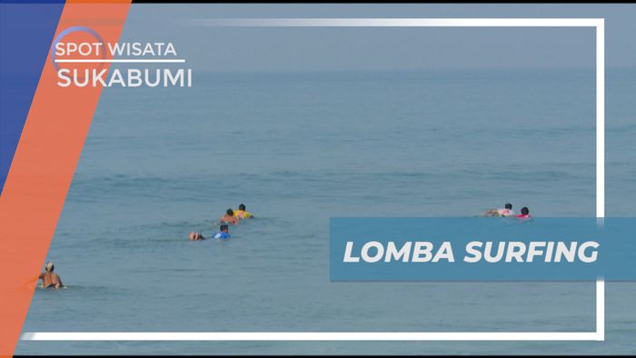 Serunya Mengikuti Lomba Surfing di Pantai Cimaja, Sukabumi