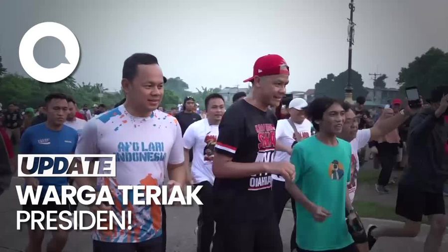 Ganjar Pranowo Jogging Bersama  Wali Kota Bogor Bima Arya