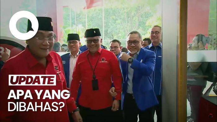 Penampakan Elite PAN Merapat ke DPP PDIP, Disambut Hasto