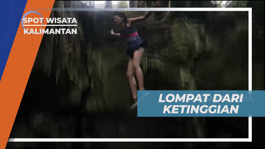 Uji Nyali, Melompat ke Dalam Kolam dari Tebing Tinggi, Kalimantan Timur