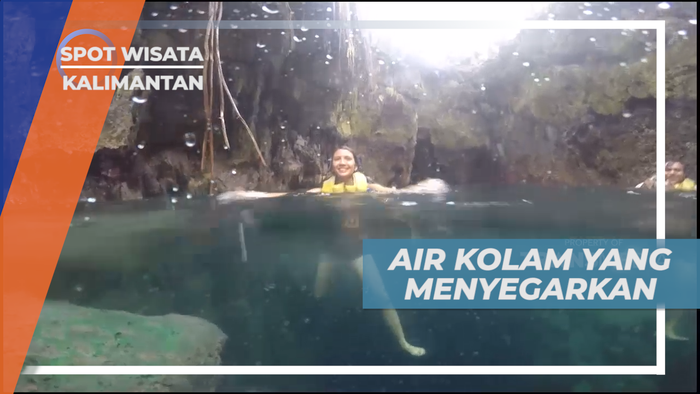 Menikmati Segarnya Berenang di Kolam Gua Haji Mangku, Kalimantan Timur
