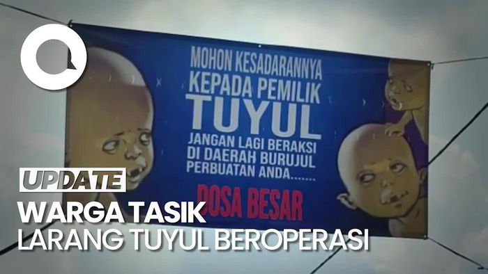 Warga Kota Tasikmalaya Pasang Spanduk Larang Tuyul Beroperasi