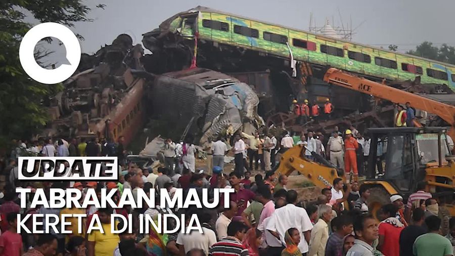 Horor Tabrakan 3 Kereta di India Sebabkan 233 Orang Tewas