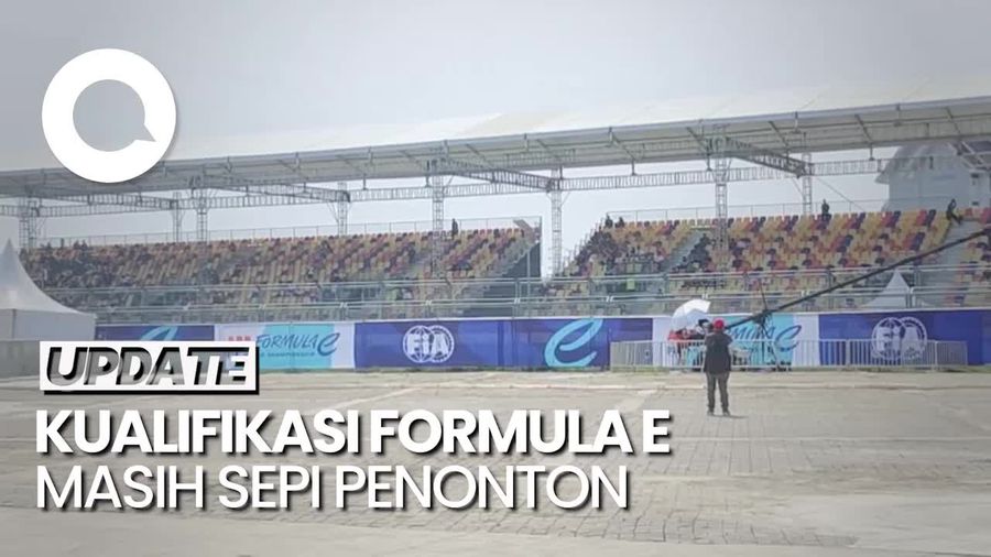 Kualifikasi Formula E Jakarta Dimulai, Tribun Penonton Masih Sepi