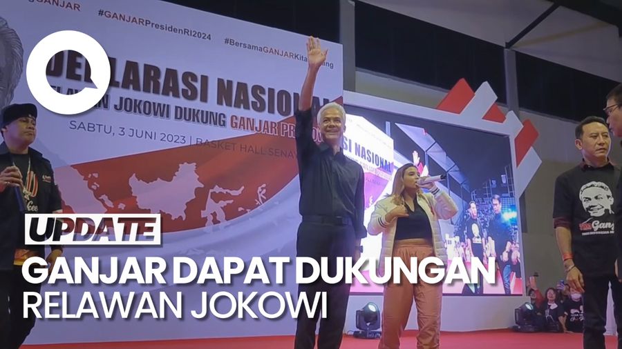 Ganjar Disambut Teriakan Presiden di Pertemuan Relawan Jokowi