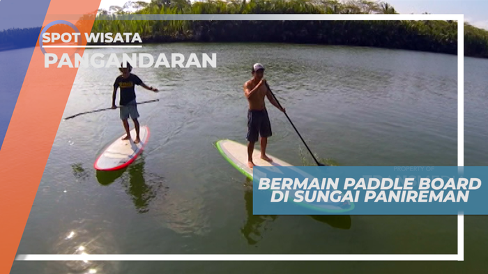 Serunya Bermain Paddle Board di Sungai Panireman yang Tenang, Pangandaran