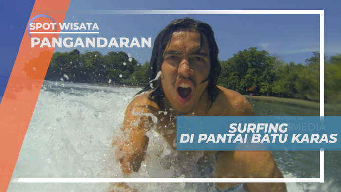 Serunya Menjajal Gelombang Ombak Pantai Batu Karas, Pangandaran