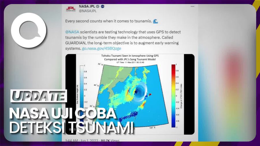 NASA Kembangkan Sistem Pendeteksi Tsunami Berbasis GPS
